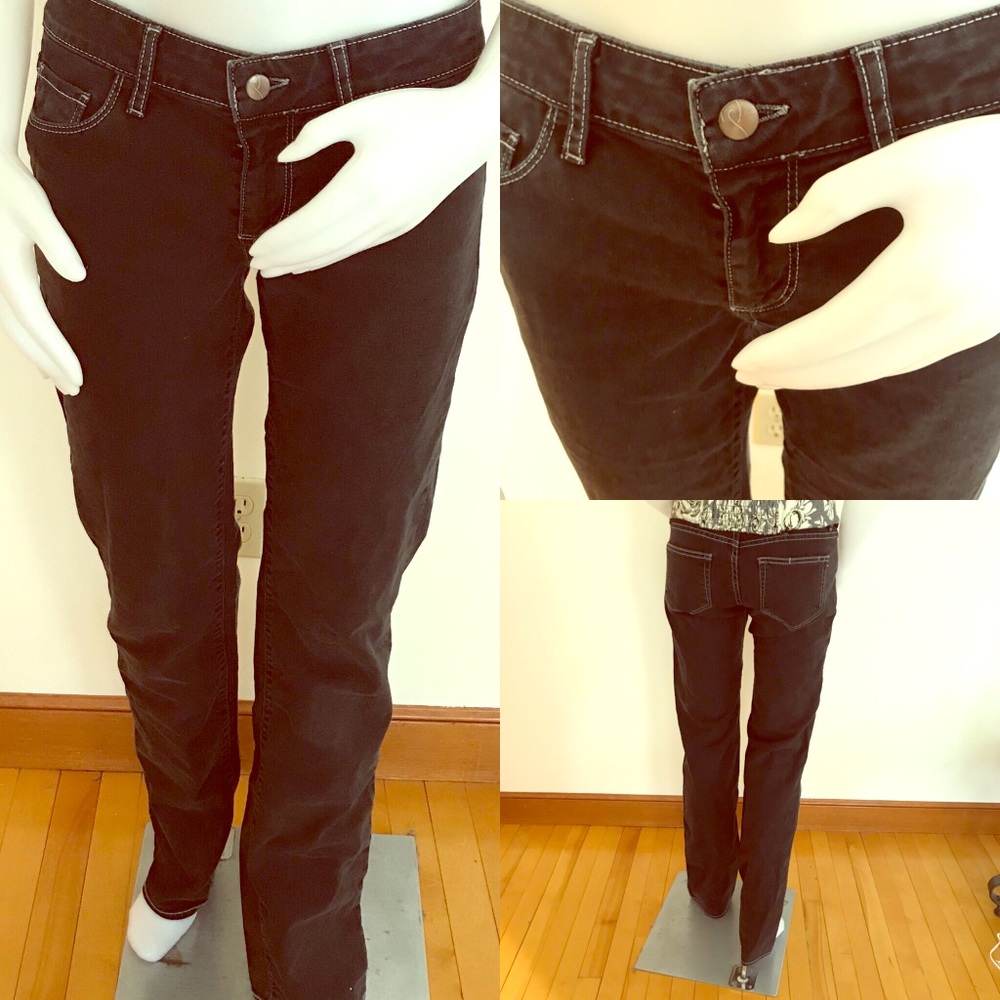 Paige Jeans Dark Charcoal Straight Leg Jeans 28